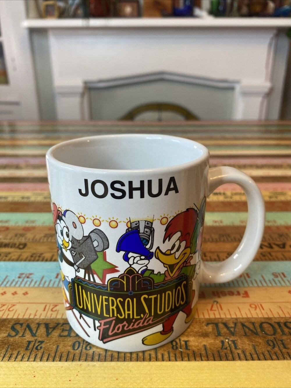 VTG Universal Studios FL JOSHUA Mug 1996 Woody Woodpecker Panda Chilly Willy